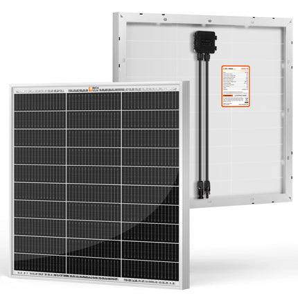 RICH SOLAR | 50 Watt 12V Compact Off-Grid Solar Panel for Boats, Vans, Trailers | 25-Year Output Warranty | UL Certified