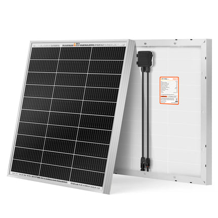 RICH SOLAR | 50 Watt 12V Compact Off-Grid Solar Panel for Boats, Vans, Trailers | 25-Year Output Warranty | UL Certified