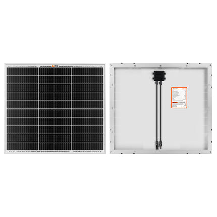 RICH SOLAR | 50 Watt 12V Compact Off-Grid Solar Panel for Boats, Vans, Trailers | 25-Year Output Warranty | UL Certified