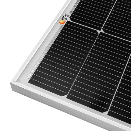 RICH SOLAR | 100 Watt 12V Compact Off-Grid Narrow Solar Panel for Campers, Overlanders, Boats | 25-Year Output Warranty | UL Certified