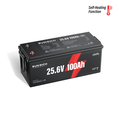 24V 100Ah LiFePO4 Battery (Self-Heating Function)