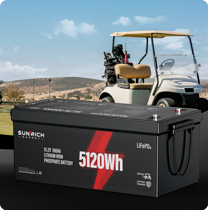 48(51.2)V 100Ah Golf Cart LiFePO4 Battery (Bluetooth Function)