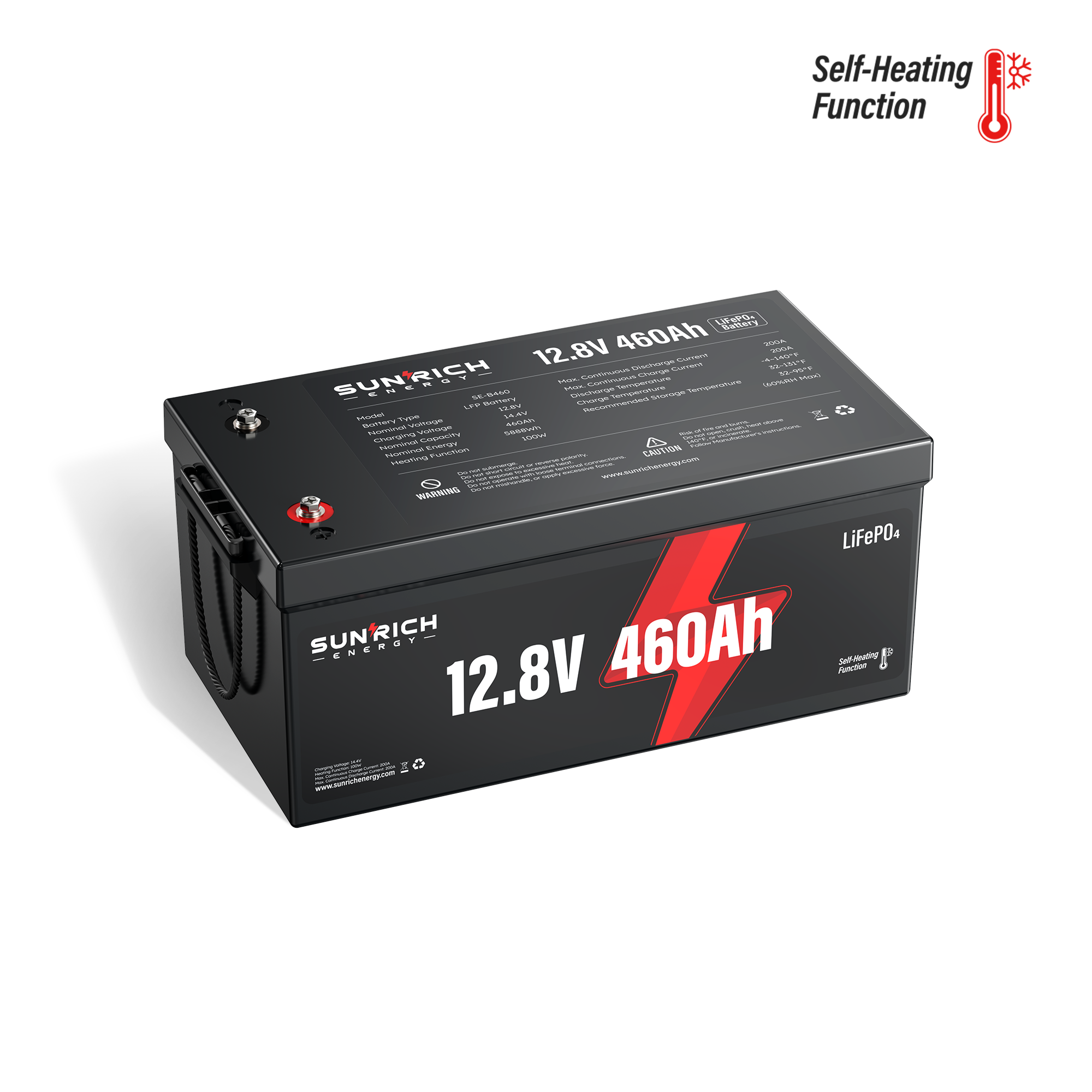 12V 460Ah LiFePO4 Battery (Self-Heating Function)