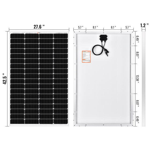 Rich Solar 150 Watt 12V Solar Panel | 25-Year Output Warranty | UL Certified