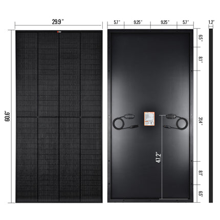 RICH SOLAR | 250 Watt 24 Volt Off- grid Solar Panel | 25-Year Output Warranty | UL Certified