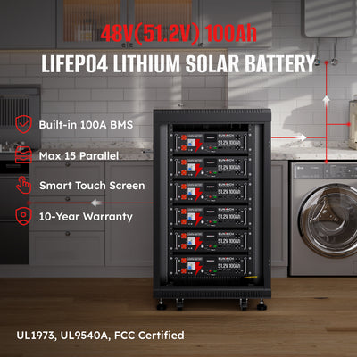 [PRE-ORDER] 51.2V 100Ah Lithium LiFePO4 Battery | 5.12kWh Server Rack Battery (Self-Heating & Bluetooth Function) | PRE-ORDER NOW, ESTIMATED SHIPPING DATE: FEB 24, 2025