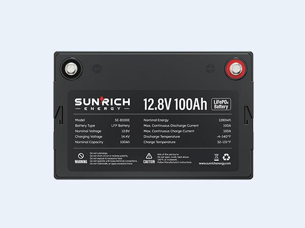 Sunrich Energy 12V 100Ah Lithium Battery SE-B100E