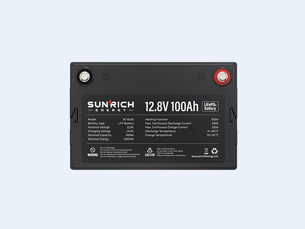 Sunrich Energy 12V 100Ah Lithium Battery SE-B100