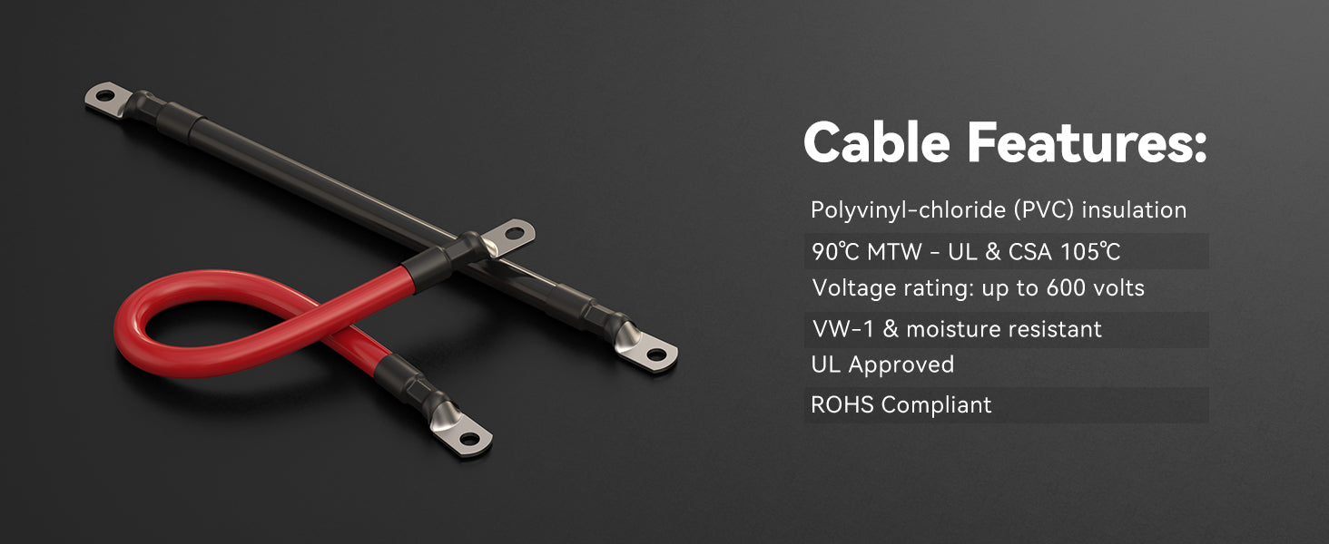 Sunrich Energy Inverter Battery Cables Feartures