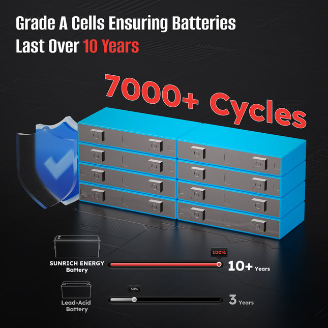 12.8V 200Ah Group 4D Lithium Iron Phosphate Battery | Low Temp Cutoff | Best 2560Wh LiFePO4 Battery for RV, Van, Trailer, Cabin and Home Storage